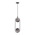 Suspension filaire CORDEL 2xG9/28W/230V noir/fumé noir