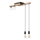 Suspension filaire CORTINA 2xE27/15W/230V + 2xG9/5W/230V noir/chêne