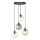 Suspension filaire COSMO 4xE14/10W/230V d. 40 cm noir/gris/beige/transparent