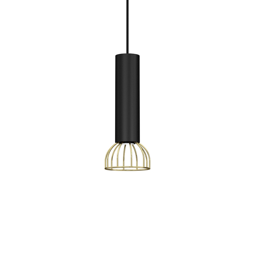 Suspension filaire DANTE 1xGU10/25W/230V noire/dorée