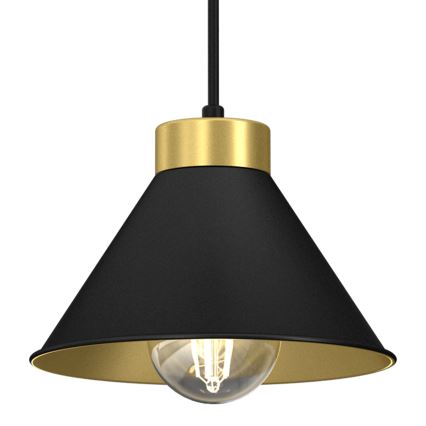 Suspension filaire DEMET 5xE27/60W/230V noir/doré
