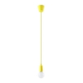 Suspension filaire DIEGO 1xE27/60W/230V jaune