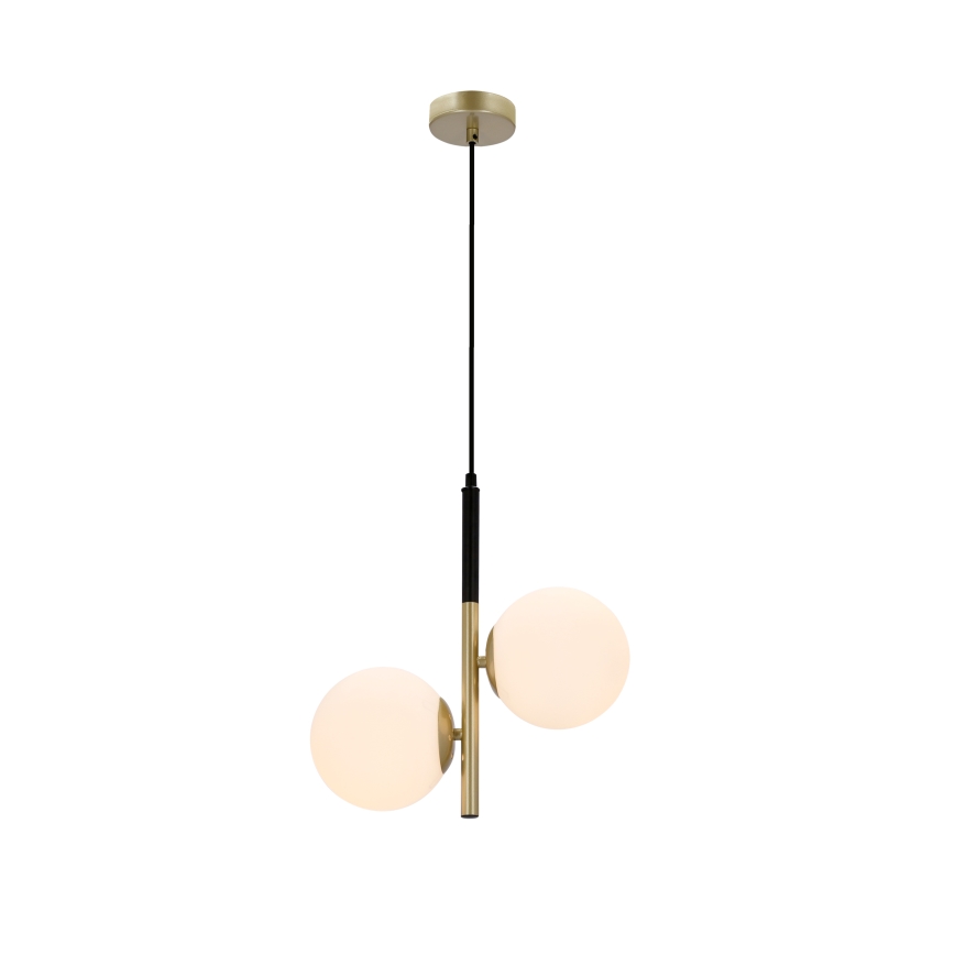 Suspension filaire DUO 2xE14/40W/230V doré/noir