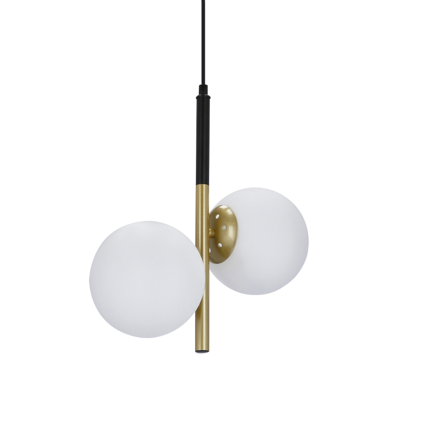Suspension filaire DUO 2xE14/40W/230V doré/noir