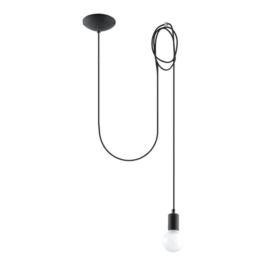 Suspension filaire EDISON 1 1xE27/60W/230V araignée noir