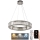Suspension filaire en cristal à intensité variable LED/40W/230V 3000-6500K chrome brillant + télécommande