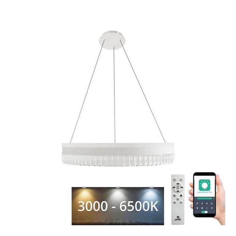 Suspension filaire en cristal à intensité variable LED/80W/230V 3000-6500K blanc + télécommande