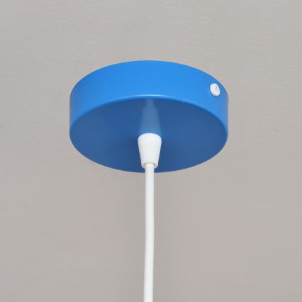 Suspension filaire enfant STARS 1xE27/15W/230V bleu/blanc