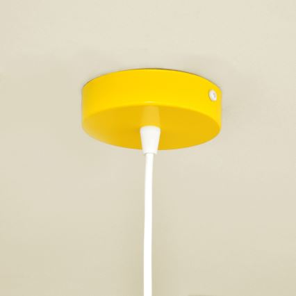 Suspension filaire enfant STARS 1xE27/15W/230V jaune/blanc