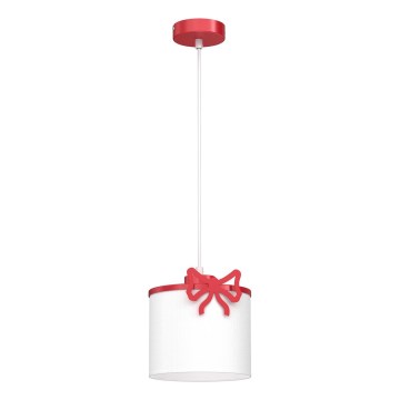 Suspension filaire enfant SWEET 1xE27/15W/230V blanc/rouge/arc