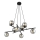 Suspension filaire ESSA 8xE14/10W/230V noir/fumé
