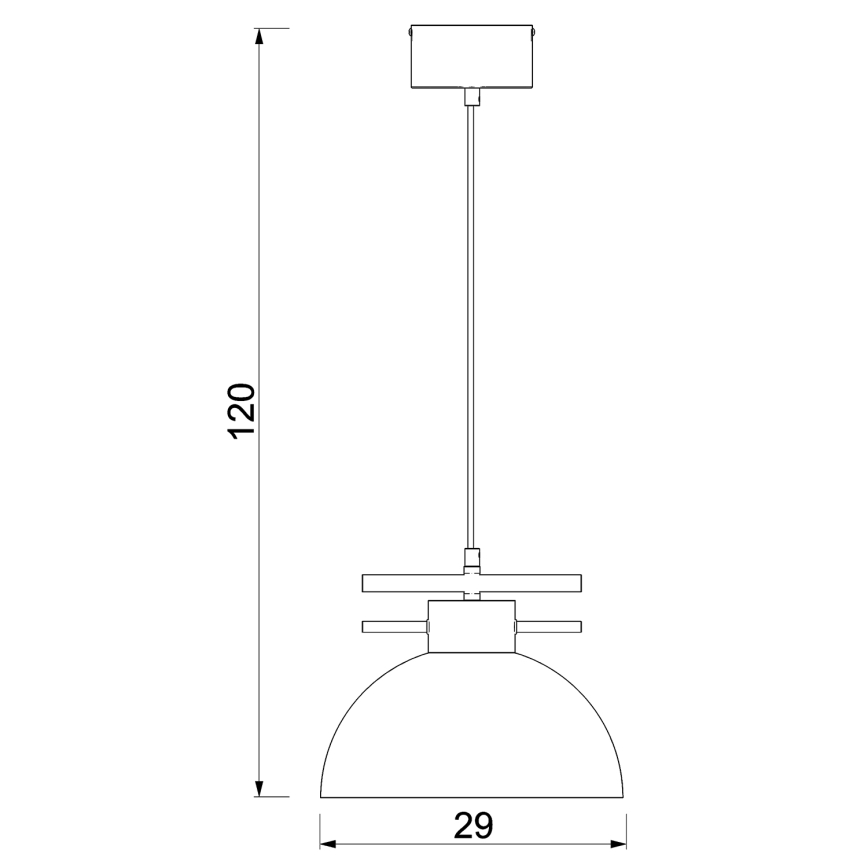 Suspension filaire ESTATE 1xE27/15W/230V noir