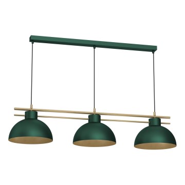 Suspension filaire ESTATE 3xE27/15W/230V vert