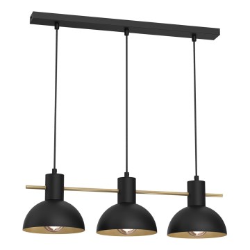 Suspension filaire ESTATE MINI 3xE27/15W/230V noir