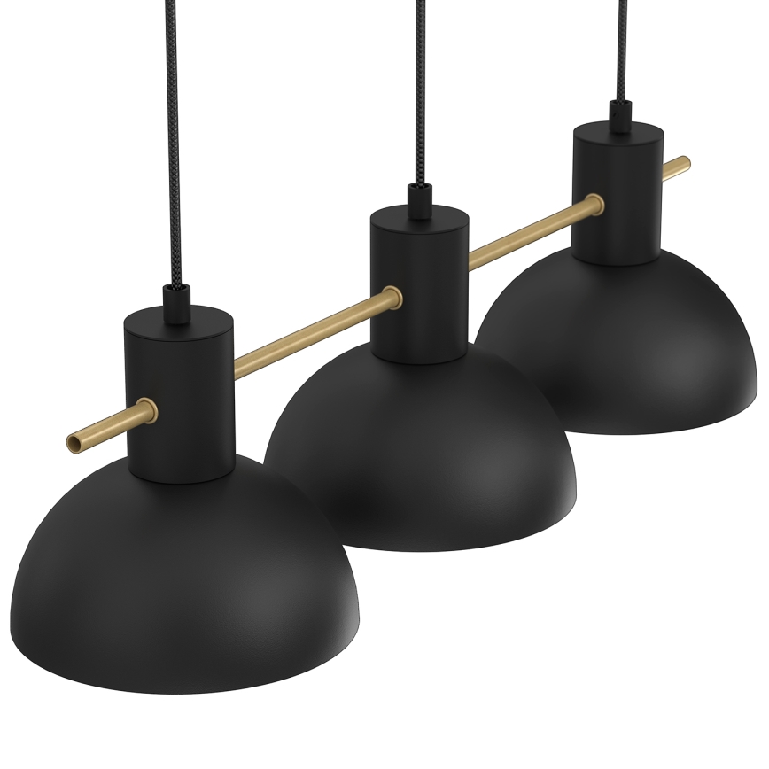 Suspension filaire ESTATE MINI 3xE27/15W/230V noir
