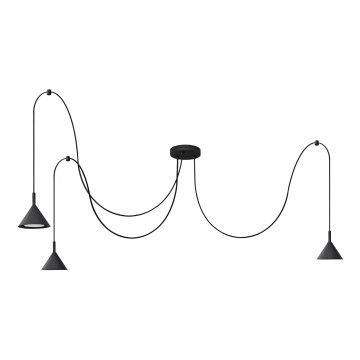Suspension filaire ETNA 3xGX53/10W/230V araignée noir