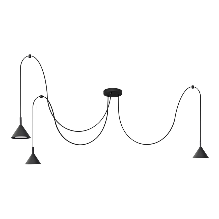 Suspension filaire ETNA 3xGX53/10W/230V araignée noir