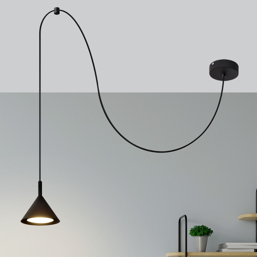 Suspension filaire ETNA LONG 1xGX53/15W/230V noir
