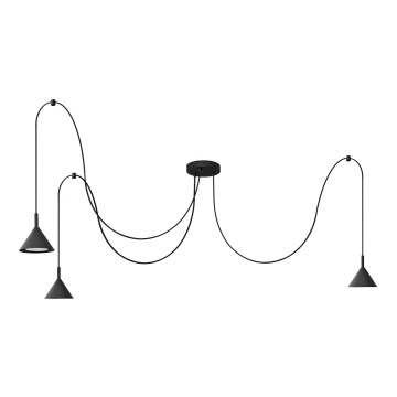 Suspension filaire ETNA LONG 3xGX53/10W/230V araignée noir