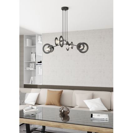 Suspension filaire EUFORIA 4xE27/15W/230V noir