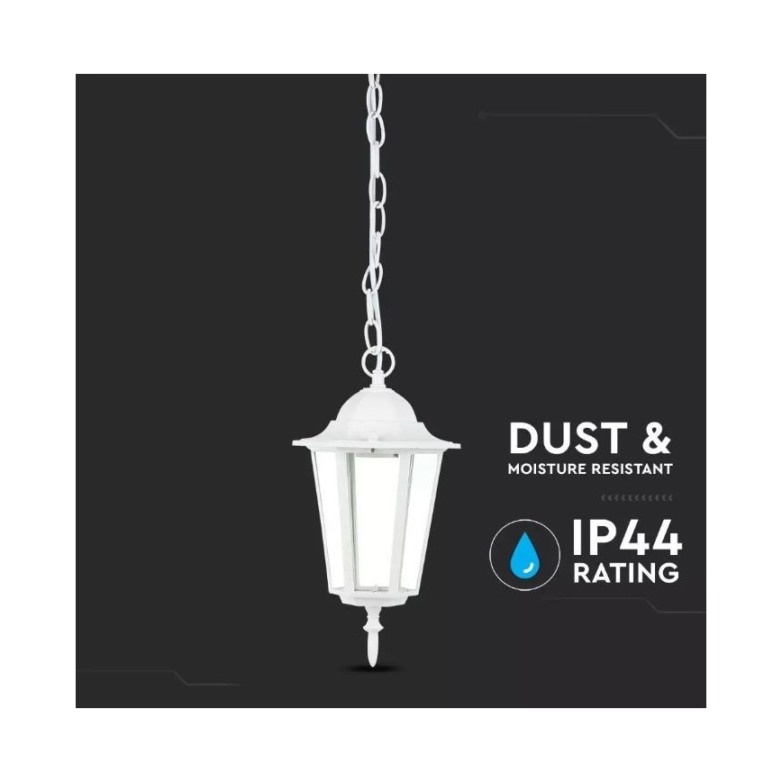 Suspension filaire extérieur 1xE27/60W/230V IP44 blanc