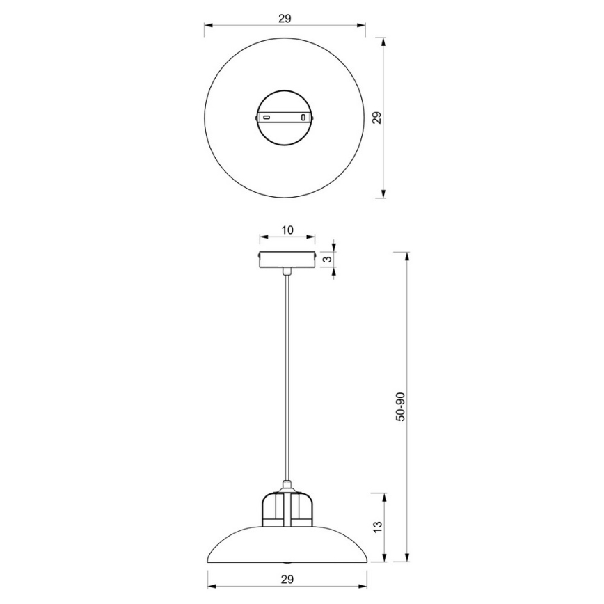 Suspension filaire FELIX 1xE27/60W/230V verte
