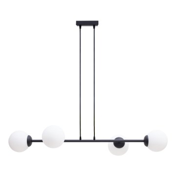 Suspension filaire FIRA 4xE27/60W/230V noir