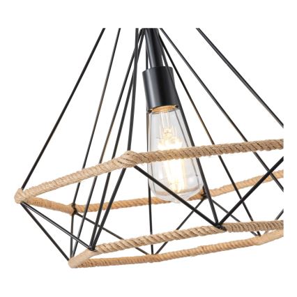 Suspension filaire FLARE 1xE27/15W/230V d. 38 cm beige
