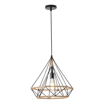 Suspension filaire FLARE 1xE27/15W/230V d. 38 cm beige
