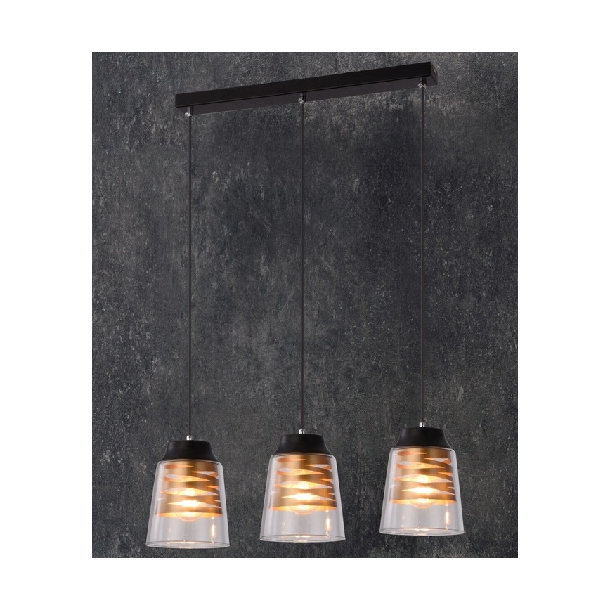 Suspension filaire FRESNO 3xE27/60W/230V