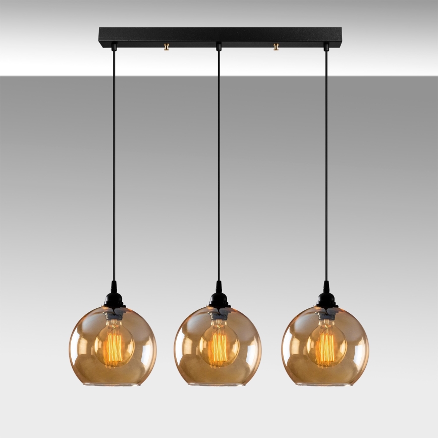 Suspension filaire GoLD 3xE27/40W/230V