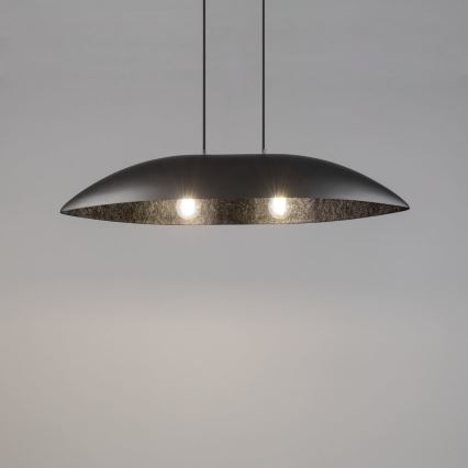 Suspension filaire GONDOLA 2xE27/60W/230V argent/noir