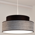 Suspension filaire GRACE 1xE27/60W/230V d. 40 cm noir/gris