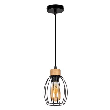 Suspension filaire GUNNAR 1xE27/60W/230V chêne - certifié FSC