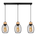 Suspension filaire GUNNAR 3xE27/60W/230V chêne