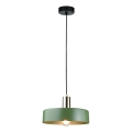 Suspension filaire HAKI 1xE27/60W/230V vert/noir/chrome brillant