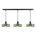 Suspension filaire HAKI 3xE27/60W/230V vert/noir