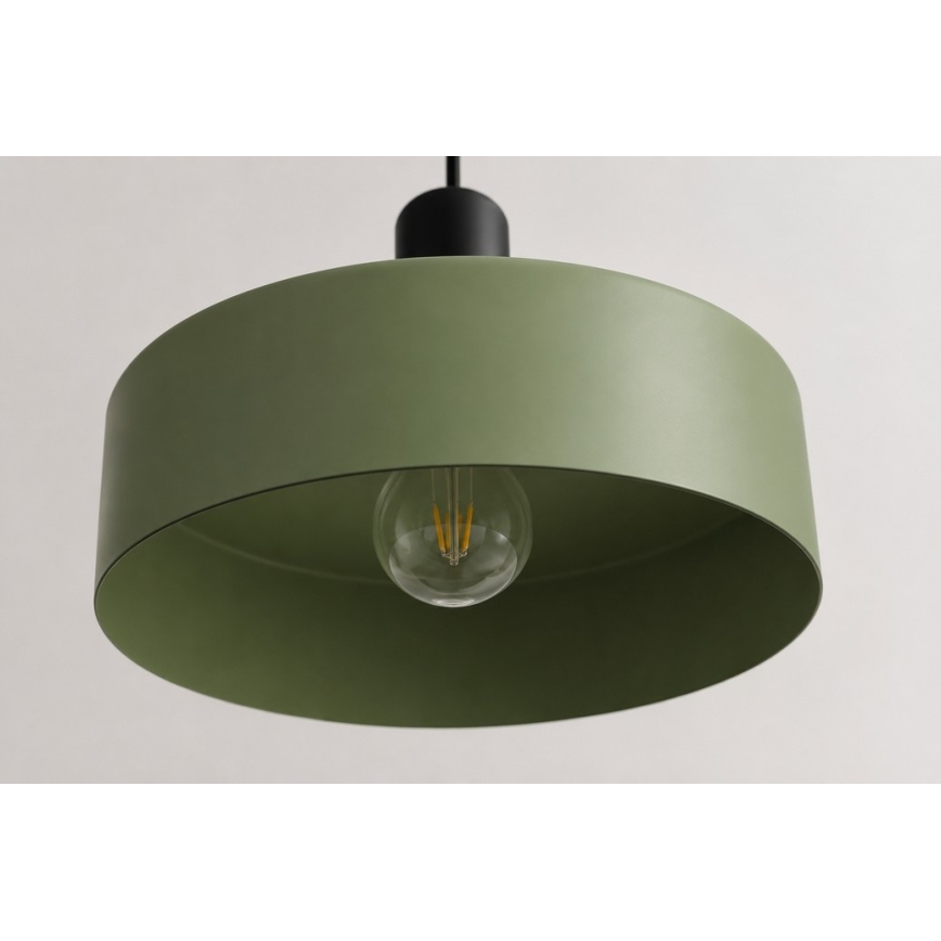 Suspension filaire HAKI 3xE27/60W/230V vert/noir