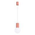 Suspension filaire HALO 1xG9/8W/230V d. 12 cm rose
