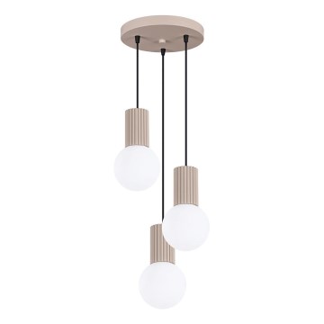 Suspension filaire HALO 3xG9/8W/230V d. 25 cm beige