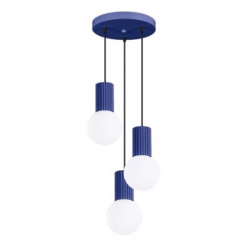 Suspension filaire HALO 3xG9/8W/230V d. 25 cm bleu