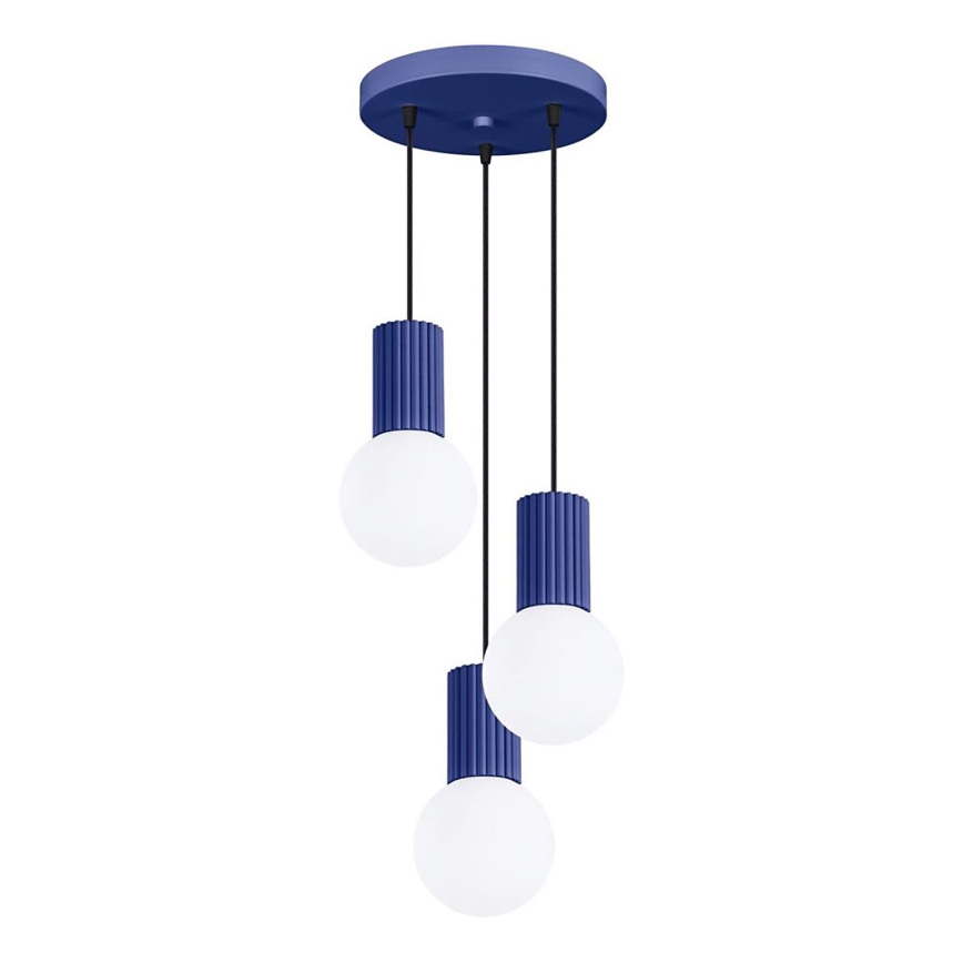 Suspension filaire HALO 3xG9/8W/230V d. 25 cm bleu