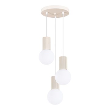 Suspension filaire HALO 3xG9/8W/230V d. 25 cm crème