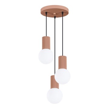 Suspension filaire HALO 3xG9/8W/230V d. 25 cm marron