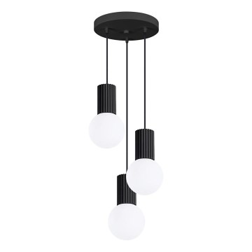 Suspension filaire HALO 3xG9/8W/230V d. 25 cm noir