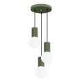 Suspension filaire HALO 3xG9/8W/230V d. 25 cm vert
