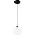 Suspension filaire HARMA 1xE27/15W/230V d. 20 cm blanc/noir