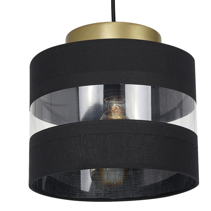 Suspension filaire HAVARD 1xE27/60W/230V noire/laiton