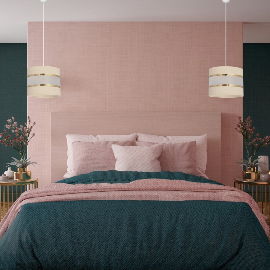 Suspension filaire HELEN 1xE27/15W/230V crème