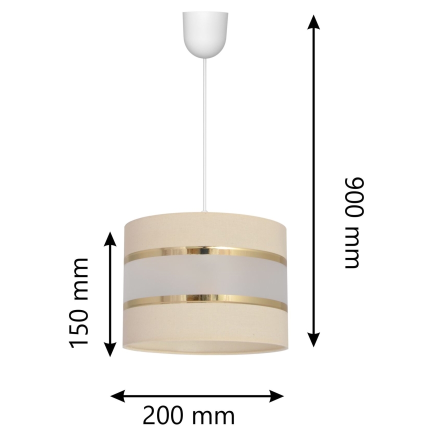 Suspension filaire HELEN 1xE27/15W/230V crème